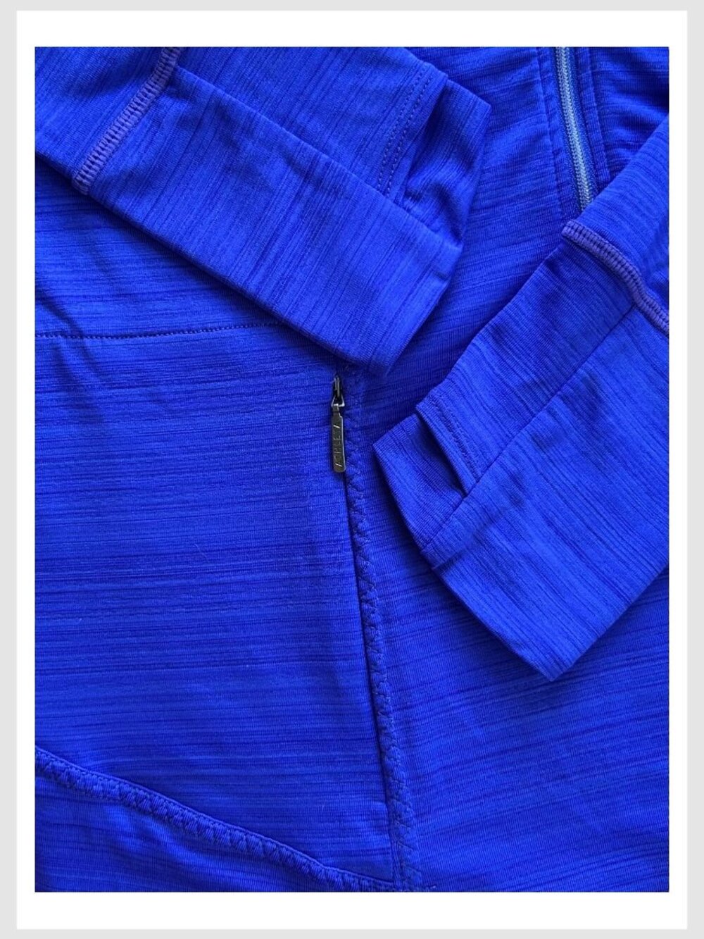 Athleta Pacifica Illume Hoodie Royal Blue Thumbholes 1/2 Zip S - Picture 6 of 8